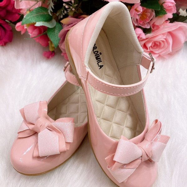 Sapatilha Flor Di Mila Fashion Rosa Bebê