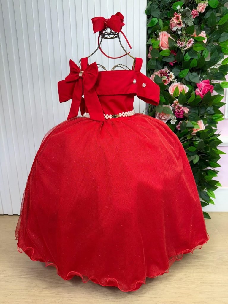 Vestido Banana Club Longo Doce Elegancia Vermelho